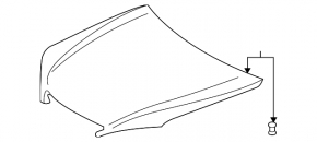 Lexus ES300 ES330 bare hood