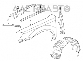 Left door-wing seal for Toyota Avalon 2012