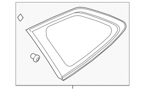 Subaru Outback 10-14 rear left window with fixed glass