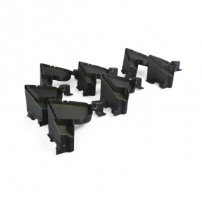 Lower grille radiator deflector front bumper left Dodge Challenger 15-19 rest, missing fragment