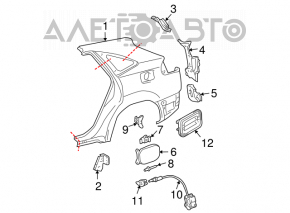 Lexus RX300 RX330 RX350 RX400H Fuel Filler Door 04-09