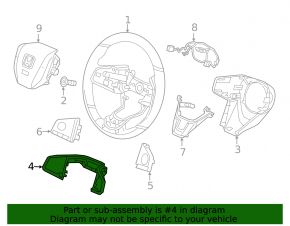 Upper steering wheel cover for Honda CRV 19-22, gray, cracks in the fasteners