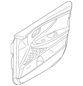 Door trim card front right Hyundai Santa FE 19-23 black