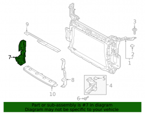 Right radiator deflector for Audi Q3 83A 19-25 2.0T