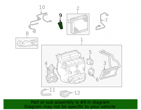 Toyota Sequoia 08-16 Air Conditioner Heater Valve
