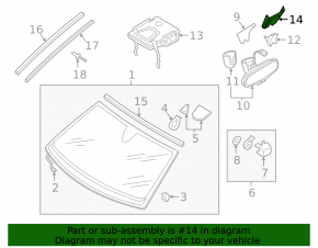 Interior mirror trim Audi A4 B9 17 - black, broken mount