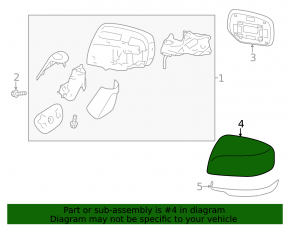 Side mirror cover left Subaru Forester 14-18 SJ upper without turn signal, structure