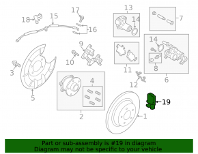 Rear right ABS sensor for Ford Transit Connect MK2 13-23