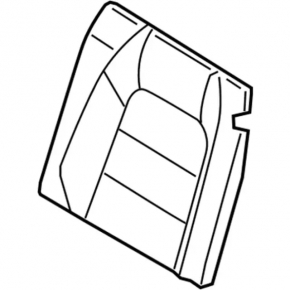 Left rear seat backrest for Ford Mustang mk6 15-18 coupe, black leather