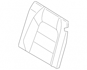 Left rear seat backrest for Ford Mustang mk6 15-18 coupe, black leather
