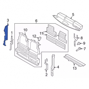 Radiator deflector right Lincoln Nautilus 19-23