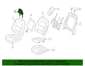 Headrest front left Ford Escape MK4 20-22 cloth beige with black