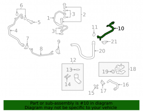 Engine cooling system pipe Audi A6 C7 12-15 pre-rest 2.0