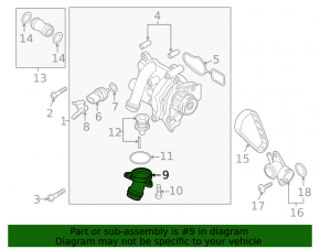 Audi Q3 8U 15-18 Thermostat Housing Cover