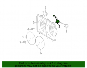 Cooling Fan Motor Left Toyota Highlander 14-16 3.5 High