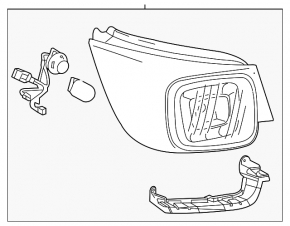 Lamp outer wing right Chevrolet Malibu 13-15 halogen