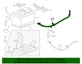 Battery cable through the entire body of the Cadillac ATS 13-