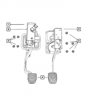 Brake pedal Jeep Compass 11-16 manual transmission