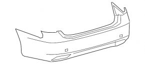 Bare rear bumper for Lexus LS 13-17 rest.