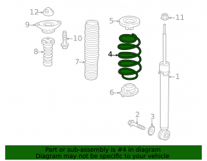 Rear left spring Honda Civic XI FE/FL 22-26 4d 2.0 LX