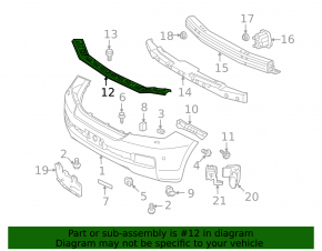 Upper front bumper bracket for Toyota Land Cruiser 2008-2015