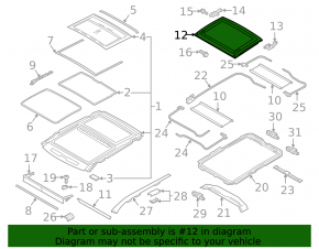 Mitsubishi Eclipse Cross 18-24 Front Sunroof Glass
