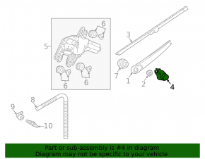 Rear wiper arm plug for Volkswagen Atlas Cross Sport 20-26
