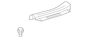 Rear left door sill plate for Lexus LS460 LS600h 07-17 black