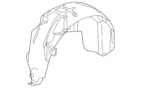 Rear left mudguard Nissan Pathfinder 13-20