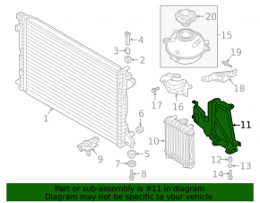 Additional radiator bracket right Audi Q5 80A 18-20 3.0T
