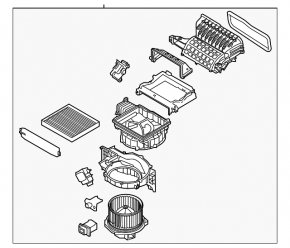 Kia Sportage 17 auto heater and ventilation assembly