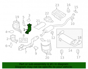 Catalytic converter rear Nissan Murano z51 09-14