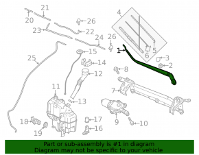 Right wiper arm Mazda 3 14-18 BM