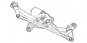Windscreen wiper linkage with motor for Volkswagen ID.4 23-25