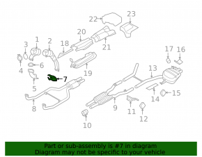 Left muffler bracket BMW 5 F10 14-16 3.0T