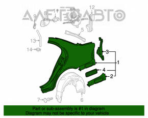 Mercedes W211 black rear right quarter wing