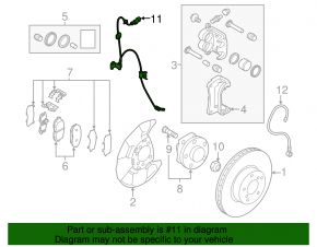 ABS sensor front right Subaru Impreza 17-23 GK