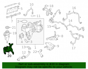 Expansion tank bracket for intercooler Mercedes GLS-class X166 13-19
