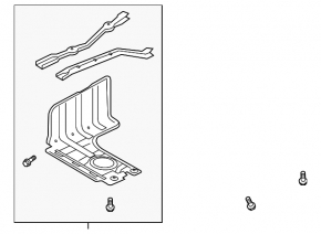 Engine guard right Hyundai Sonata 11-15