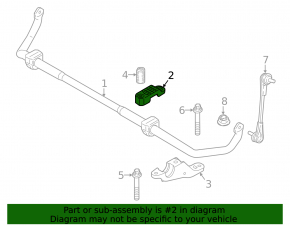 Front stabilizer mounting bracket upper right BMW 7 G11 G12 16-22