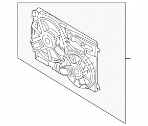Volvo XC60 10-17 radiator shroud diffuser assembly