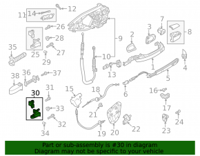 Door hinge lower rear right Audi A6 C8 19-