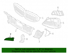 Left front bumper molding for BMW 3 Series G20 19-25 2019-22. M340i, without park distance control