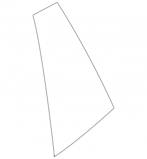 Door glass triangle rear left BMW X3 F25 11-17