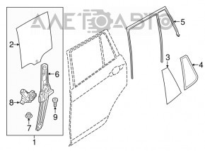 BMW X3 F25 11-17 rear left triangle door glass with seal