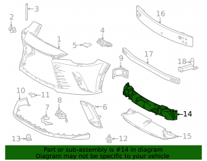 Lexus RX350 RX350h RX450h 23-26 Canada built front bumper absorber