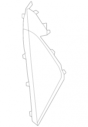 Front panel trim side left Toyota Sienna 21-25 black