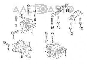 Front subframe burdock rear right VW Taos 22-25