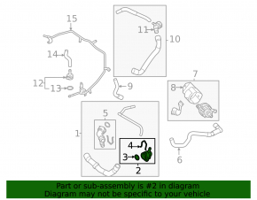 Upper cooling pipe VW Tiguan 18- without upper hose OEM