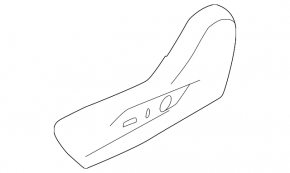 Black driver's seat control cover for a Subaru Forester 25-26